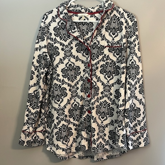 Soma Embraceable Long Sleeve Pajama Set in Damsel Ivory Size L - Picture 7 of 16